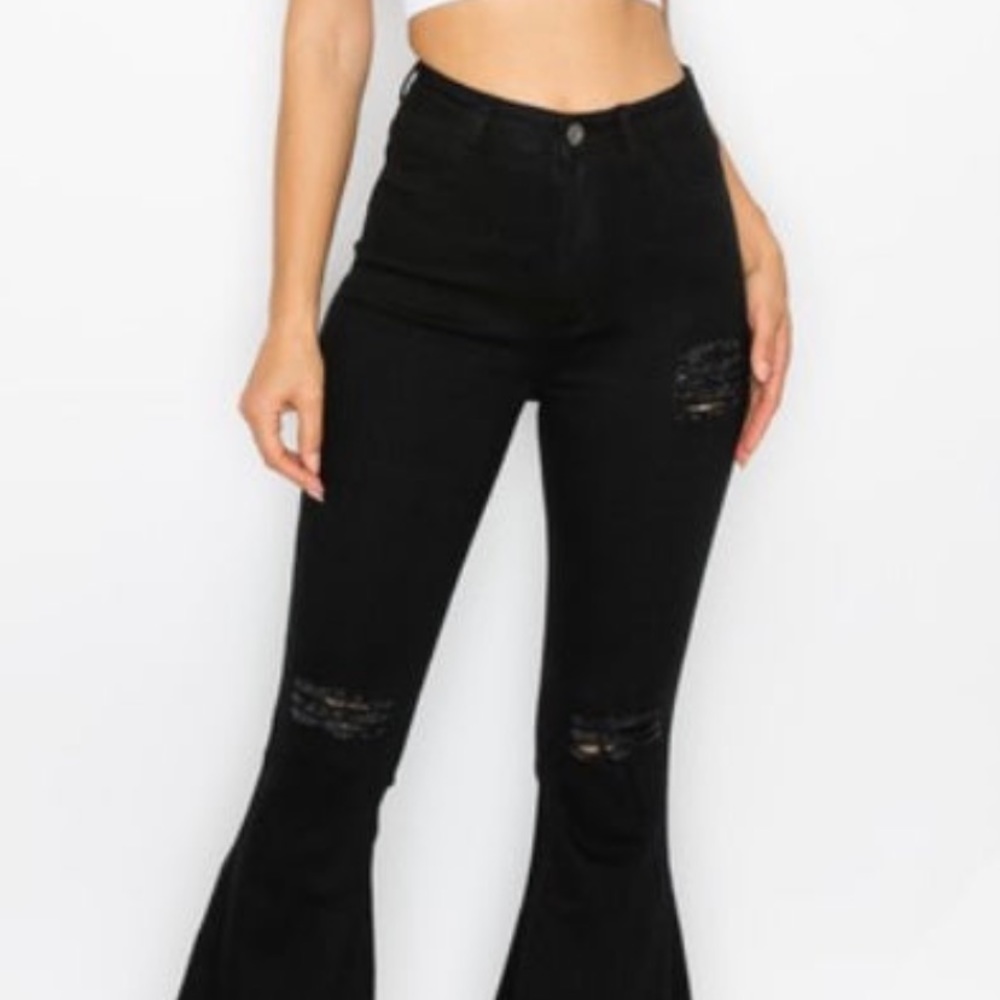 Distressed Flare Jeans
